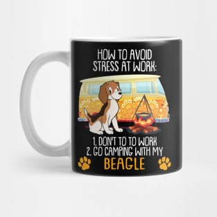 Camping With Beagle To Avoid Stress Mug